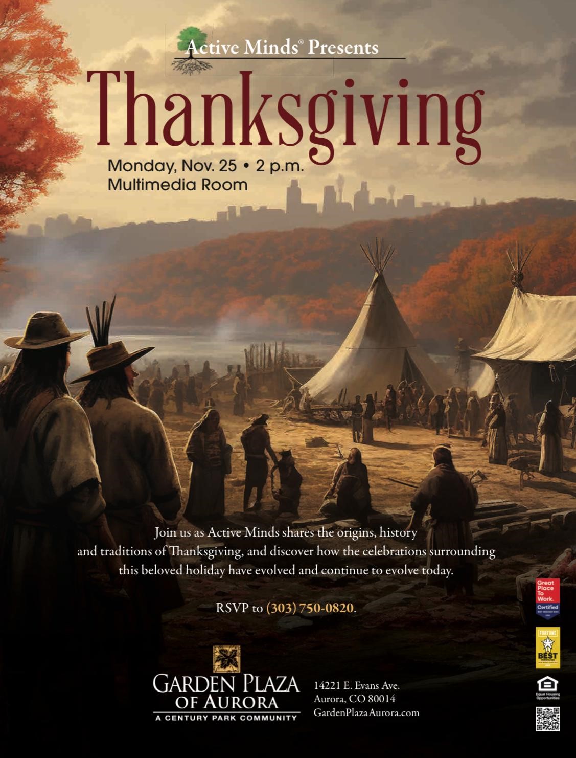 Active Minds Presents Thanksgiving